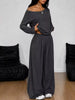 Full Size One-Shoulder Top and Drawstring Pants Set Plus Size test