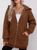 Drawstring Zip Up Long Sleeve Hoodie test
