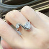 1.3 Carat Moissanite 925 Sterling Silver Irregular Shape Ring test