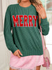 Merry Twisted Rib Christmas Loose Long Sleeve Top test