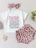 Children's Mama Graphic Tee and Leopard Shorts Set with Headband test