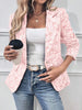 Floral Print Single Button Blazer with Pockets test