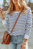 Striped Long Sleeve Round Neck Top test