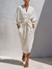 Full Size Tie Waist V-Neck Midi Dress Plus Size test