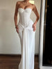 Elegant Strapless Sequin Corset Maxi Dress with Draped Waist Detail test