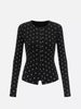 Polka Dot Button-Down Knit Cardigan test