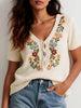 Embroidered Floral V-Neck Sweater test