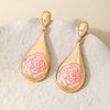 18K Gold-Plated Flower Teardrop Earrings test