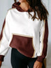 Color Block Patchwork Hooded Sweatshirt test
