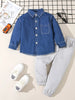 Children's Denim Shirt and Drawstring Joggers Set test