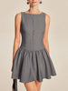 Round Neck Sleeveless Ruffled Mini Dress test