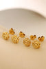 Titanium Steel Flower Stud Earrings test