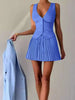 Button Up Vest and Pleated Mini Skirt Set test