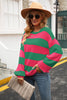 Angel Wings Striped Balloon Sleeve Knit Pullover test