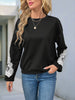 Lace Detail Long Sleeve Sweatshirt test