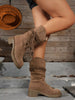 Round Toe Block Heels Boots test