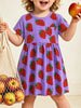Children's Strawberry Print Short Sleeve Dress test