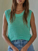Openwork Round Neck Sweater Vest test