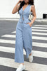 Tie Front Vest and Wide Leg Pants Set