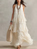 Layered Ruffle Sleeveless Maxi Dress test