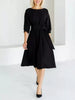 Elegant Belted Waist Midi Dress test