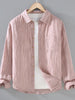 Men's Plus Size Striped Button Up Long Sleeve Shirt test