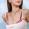 Stainless Steel Four-Layered Heart Necklace test