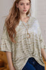 Leopard Print Half Sleeve V Neck Loose Fit T Shirt test