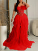 Feathered Corset Tulle Evening Dress test