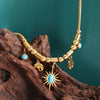Gold-Plated Titanium Steel Charm Necklace test