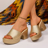 Open Toe Block Heels Sandals test
