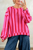 Striped Dropped Shoulder Oversized Sweatshirt test