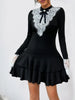 Lace Detail Long Sleeve Mini Dress test