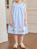 Children's Gingham Goose Embroidered Sleeveless Dress test