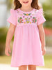 Children's Floral Embroidered Ruffle Sleeve Casual Dress test