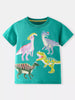 Children's Dinosaur Print Crew Neck Short Sleeve T-Shirt test