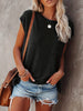 Full Size Round Neck Cap Sleeve T-Shirt test