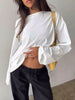 Oversized Long Sleeve Crew Neck T-Shirt test