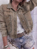 Studded Button Up Denim Jacket test