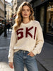 Letter Chunky Knit Sweater test