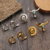4 Piece Vintage Western Style Bull Head Rings test