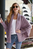Dolman Sleeve Open Front Ribbed Trim Longline Cardigan test