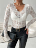 Lace V-Neck Long Sleeve Top test