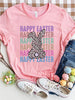 HAPPY EASTER Round Neck Short Sleeve T-Shirt test