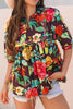 Flower Embroidered Trim Half Sleeve Blouse test
