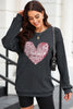 Heart Sequin Round Neck Sweatshirt test