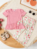 Children's Ruffle Top & Floral Print Pants Set test