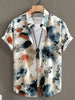 Men's Printed Button Up Short Sleeve Shirt test
