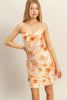 HYFVE Floral Cowl Neck Flirty Satin Mini Dress test