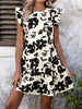 Floral Print Ruffle Sleeve Mini Dress test